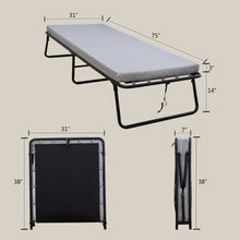 Load image into Gallery viewer, Rollaway Guest Bed Cot Fold Out Bed,Grey