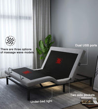 Load image into Gallery viewer, Adjustable Bed Frame Base Massage Wireless Remote Adjustable, Adjustable Bed Legs
